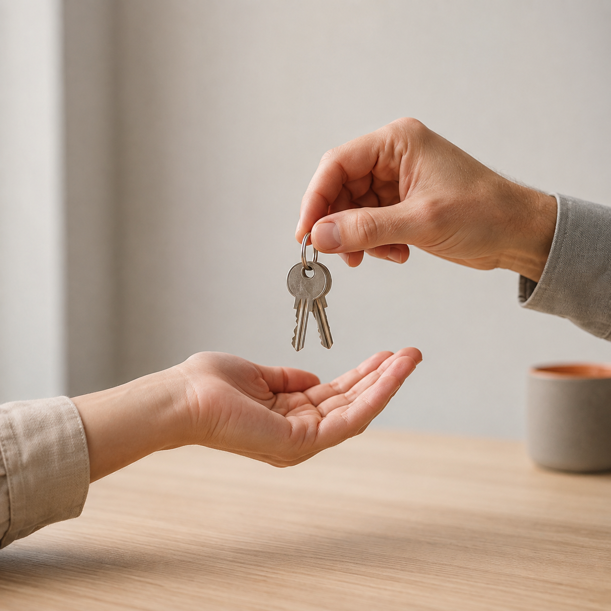 Entrega de llaves como cierre de un proceso inmobiliario