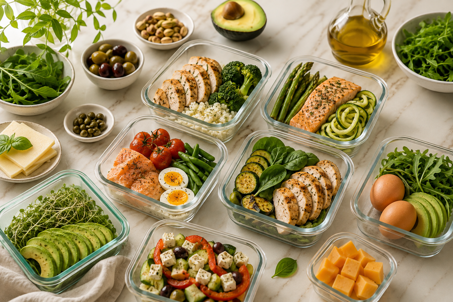 Preparaciones organizadas estilo Keto